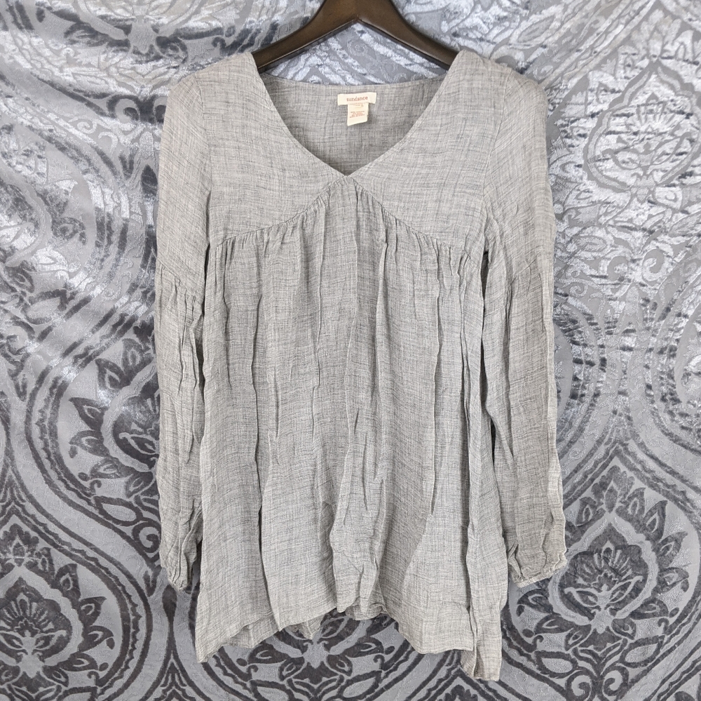 Sundance Gray Flowy Long Sleeve XS